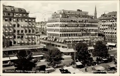 Ak Stockholm Schweden, Parti av Kungsgatan vid Hötorget, Allmänna Annonsbyran