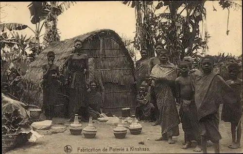 Ak Kinshasa DR Kongo Zaire, Fabrication de Poterie