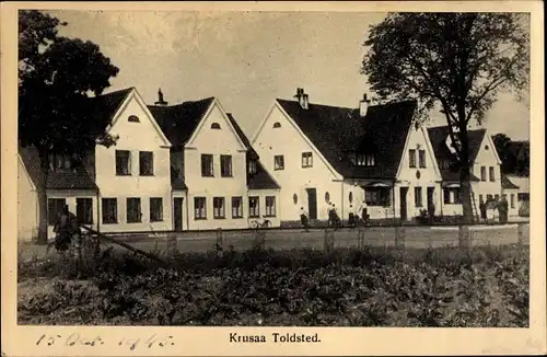 Ak Kruså Krusau Dänemark, Toldsted, Häuser