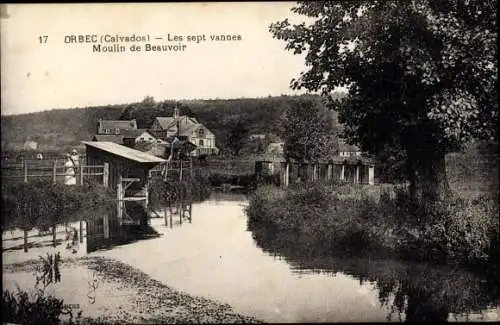 Ak Orbec Calvados, Les sept vannes, Moulin de Beauvoir