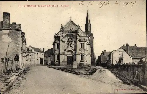 Ak Saint Martin du Bois Maine et Loire, L'Eglise