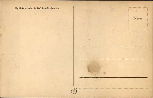 Ak Bad Frankenhausen am Kyffhäuser Thüringen, Kyffhäuserheim