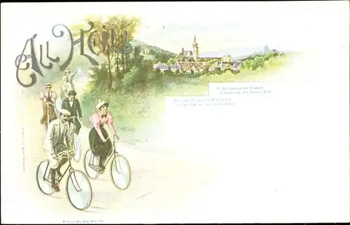 Litho All Heil, Radfahrer, Spazierfahrt