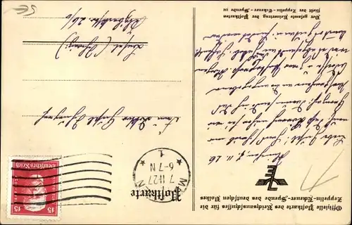 Ak Ferdinand Graf von Zeppelin, Portrait, Reichsausschuss Zeppelin Eckener Spende