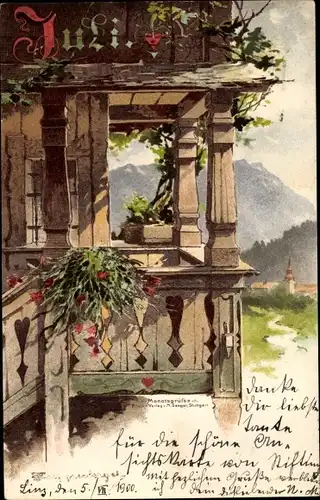 Künstler Litho Guggenberger, Thomas, Allegorie Monat Juli