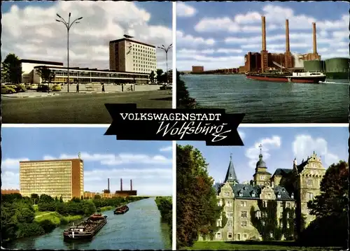 Ak Wolfsburg in Niedersachsen, Schloss, Volkswagenwerk