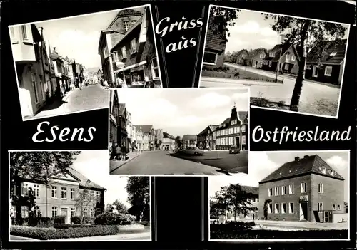 Ak Esens in Ostfriesland, Ort, Straße, Post,  Marktplatz