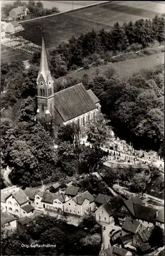 Ak Bad Abbach an der Donau Niederbayern, Kirche, Fliegeraufnahme