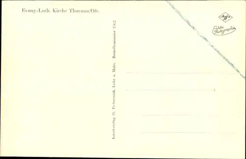 Ak Thurnau in der Fränkischen Schweiz Bayern, Kirche