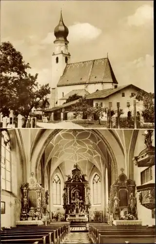 Ak  Feldkirchen Ainring in Oberbayern, Kath. Kirche