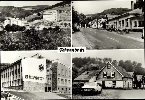 Ak Fehrenbach Masserberg im Thüringer Schiefergebirge, Erholungsheim Fritz Sattler, HOG Treffpunkt