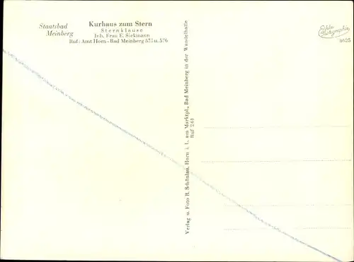 Ak Bad Meinberg am Teutoburger Wald, Kurhaus zum Stern