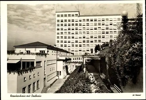 Ak Schwäbisch Hall in Württemberg, Krankenhaus und Badhaus