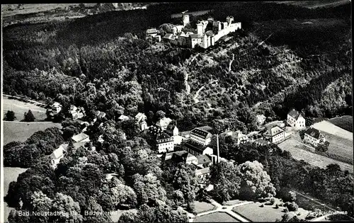 Ak Bad Neustadt an der Saale Unterfranken, Badeviertel, Fliegeraufnahme