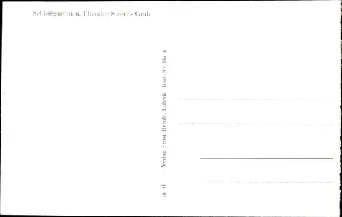 Ak Husum in Nordfriesland, Schlossgarten, Theodor Storms Grab
