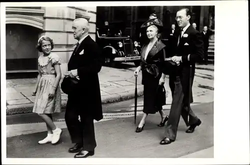 Ak Prinses Irene vergezeld door de Lord Mayor van London, Sir Frederick Rowland, Bernhard, 1950