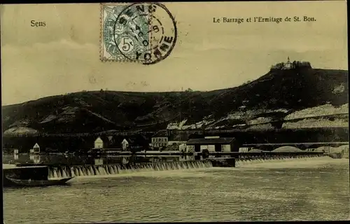 Ak Sens Yonne, Le Barrage, L'Ermitage de Saint Bon