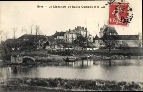 Ak Sens Yonne, Le Monastere de Sainte Colombe, Le Lac