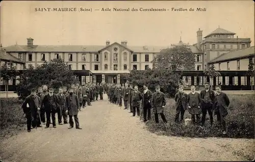 Ak Saint Maurice Val de Marne, Asile National des Convalescents, Pavillon du Midi