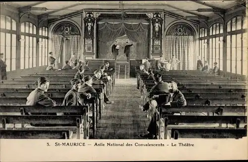 Ak Saint Maurice Val de Marne, Asile National des Convalescents, Le Theatre