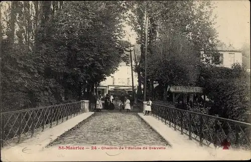 Ak Saint Maurice Val de Marne, Chemin de l'Ecluse de Gravelle