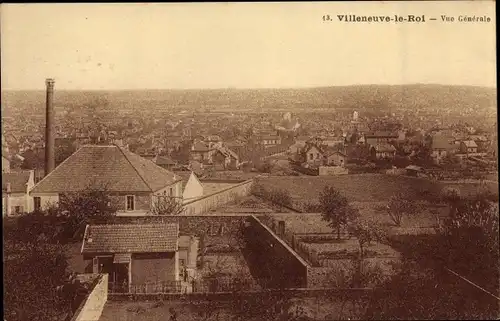 Ak Villeneuve le Roi Val de Marne, Vue Generale