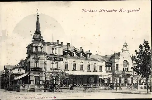 Ak Dresden Nord Klotzsche Königswald, Arndt's Kurhaus, Restaurant