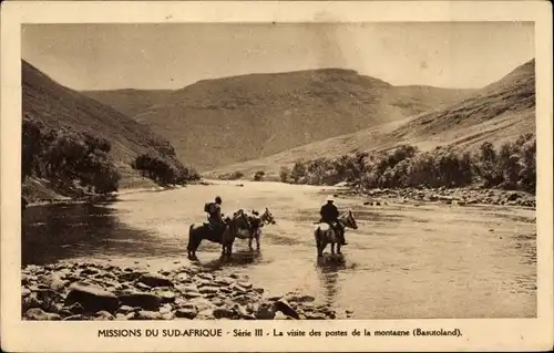 Ak Basutoland Lesotho, La visite des postes de la montagne, Missions du Sud Afrique