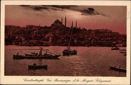 Ak Konstantinopel Istanbul Türkei, Vue Panoramique, Mosquee Suleymanie