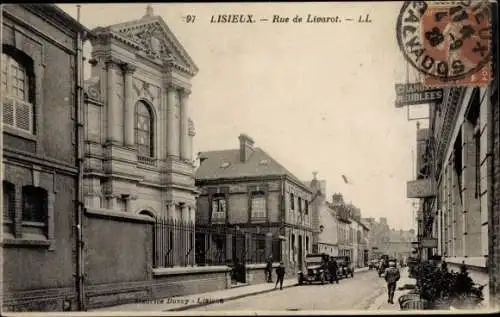 Ak Lisieux Calvados, Rue de Livarot