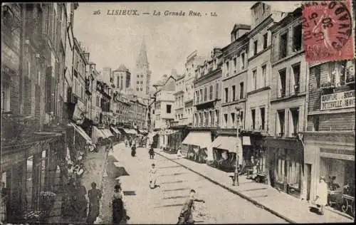 Ak Lisieux Calvados, La Grande Rue