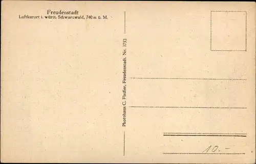 Ak Freudenstadt im Nordschwarzwald, Christophstal, Vogelschau, Fotograf C. Fiedler