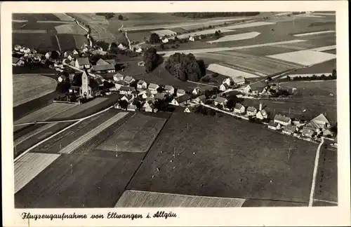 Ak Ellwangen im Allgäu Rot an der Rot, Fliegeraufnahme