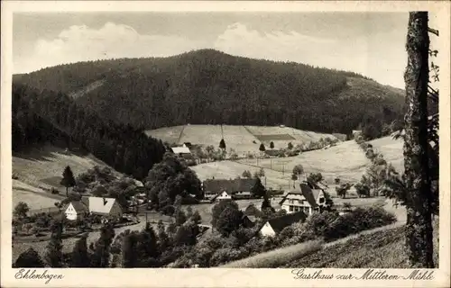 Ak Ehlenbogen Alpirsbach im Kreis Freudenstadt, Gasthaus zur Mittleren Mühle