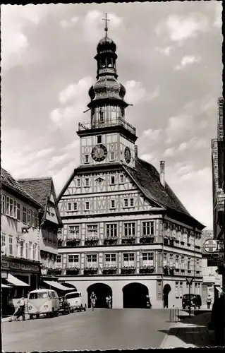 Ak Kirchheim unter Teck Baden Württemberg, Rathaus, VW-Bus