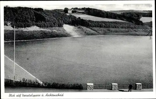 Ak Herscheid im Sauerland, Blick auf Versetalsperre und Gasthof Aechtenscheid