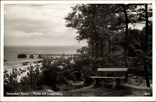Ak Ostseebad Bansin Heringsdorf auf Usedom, Partie am Langenberg