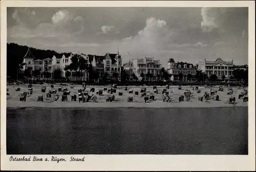 Ak Seebad Binz auf Rügen, Strandleben