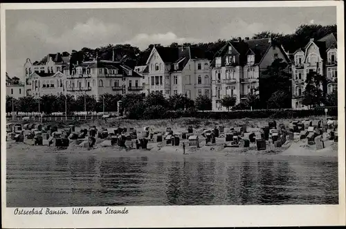 Ak Ostseebad Bansin Heringsdorf auf Usedom, Villen am Strand