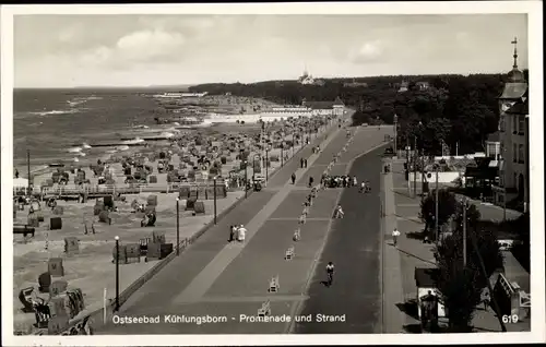 Ak Ostseebad Kühlungsborn, Promenade und Strand