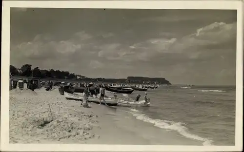 Foto Ak Ostseebad Heringsdorf auf Usedom, Badestrand