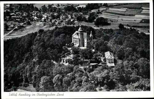 Ak Nümbrecht im Oberbergischen Kreis, Schloss Homburg, Fliegeraufnahme