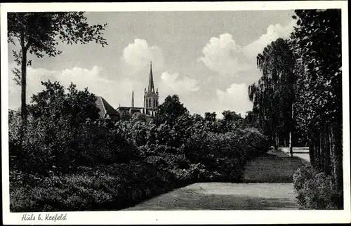 Ak Hüls Krefeld am Niederrhein, Wegepartie