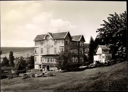Ak Braunlage im Oberharz, Hotel Pension Hohenzollern und Waldidyll