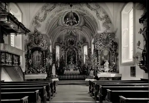 Ak Sachrang Aschau im Chiemgau Oberbayern, Kath. Pfarrkirche St. Michael