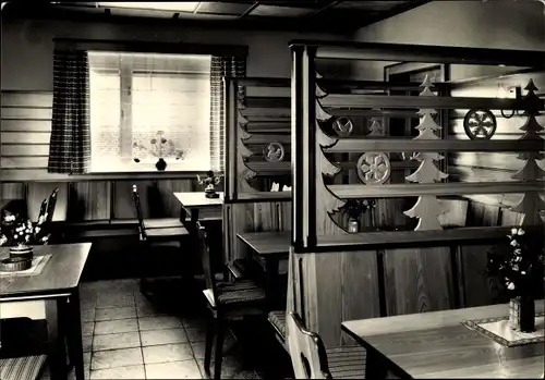 Ak Johanngeorgenstadt Erzgebirge, Innenansicht vom Gasthaus Sauschwemme