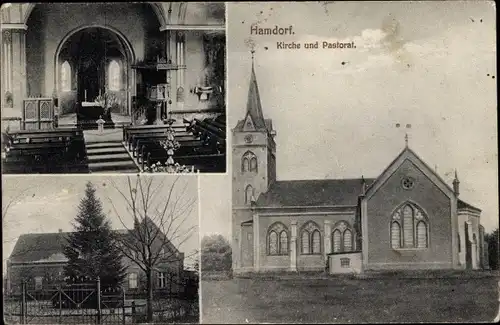 Ak Hamdorf in Schleswig Holstein, Kirche, Innenansicht, Pastorat
