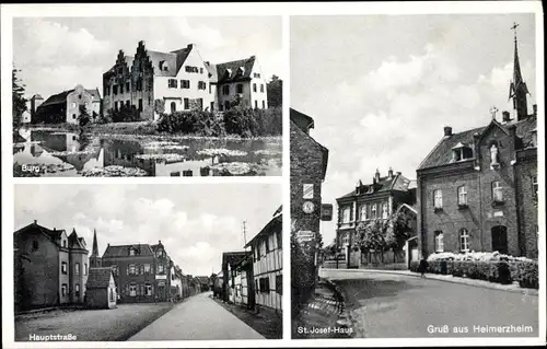 Ak Heimerzheim Swisttal, Burg, Hauptstraße, St. Josef Haus