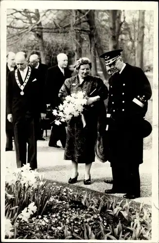 Ak König Gustav VI Adolf von Schweden, Juliana der Niederlande, Bernhard, Königin Louise, 1955