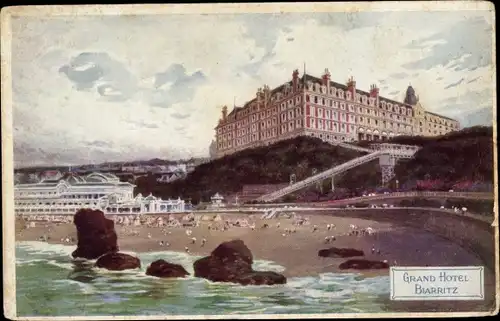 Ak Biarritz Pyrénées Atlantiques, Grand Hotel